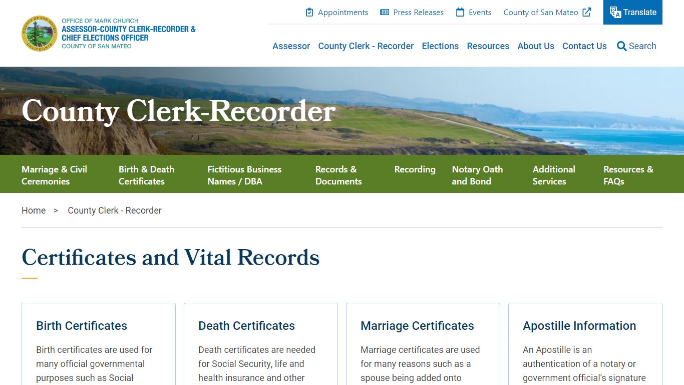 Certificates and Vital Records | San Mateo County Assessor-County Clerk ...